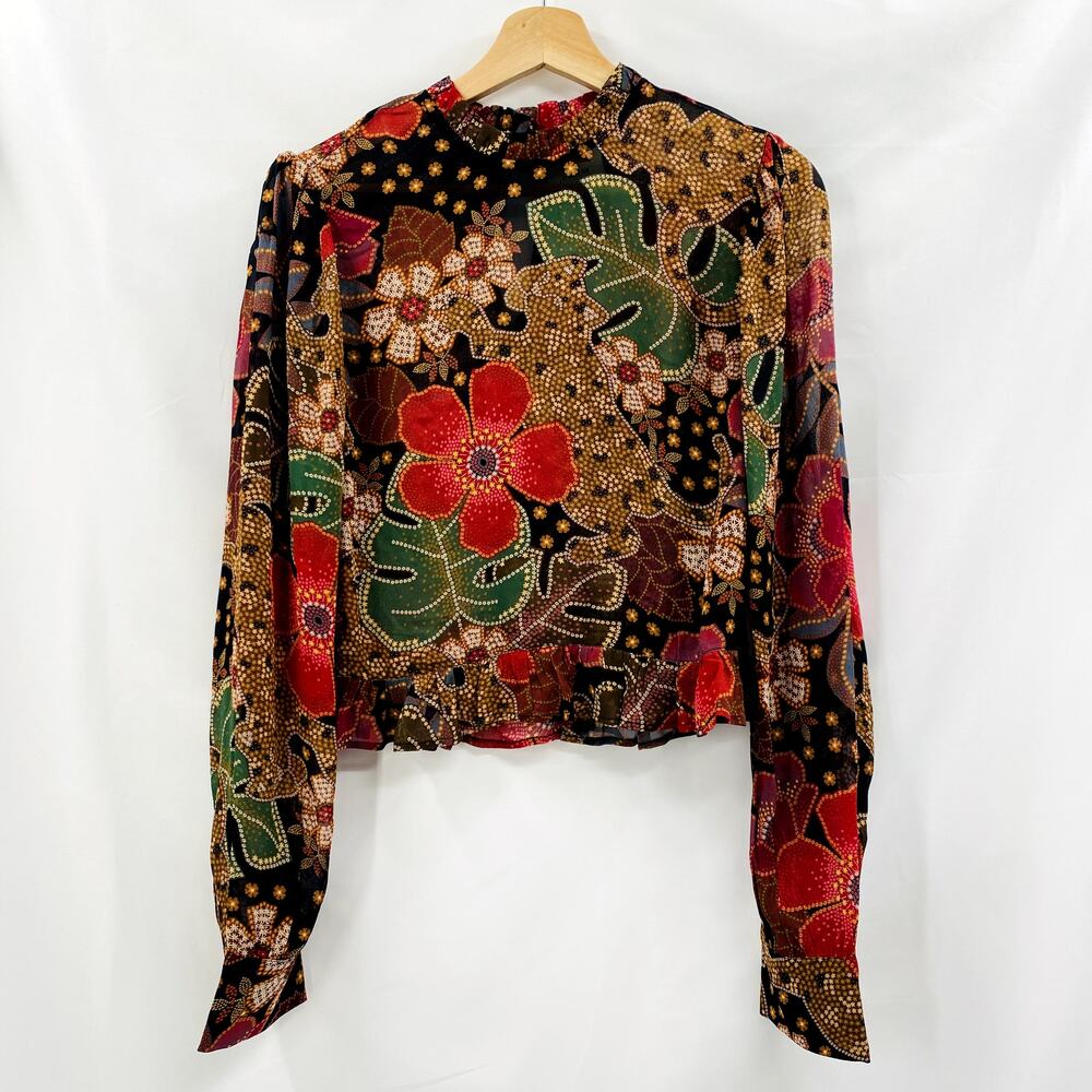 Farm Rio Floral Long Sleeve Blouse